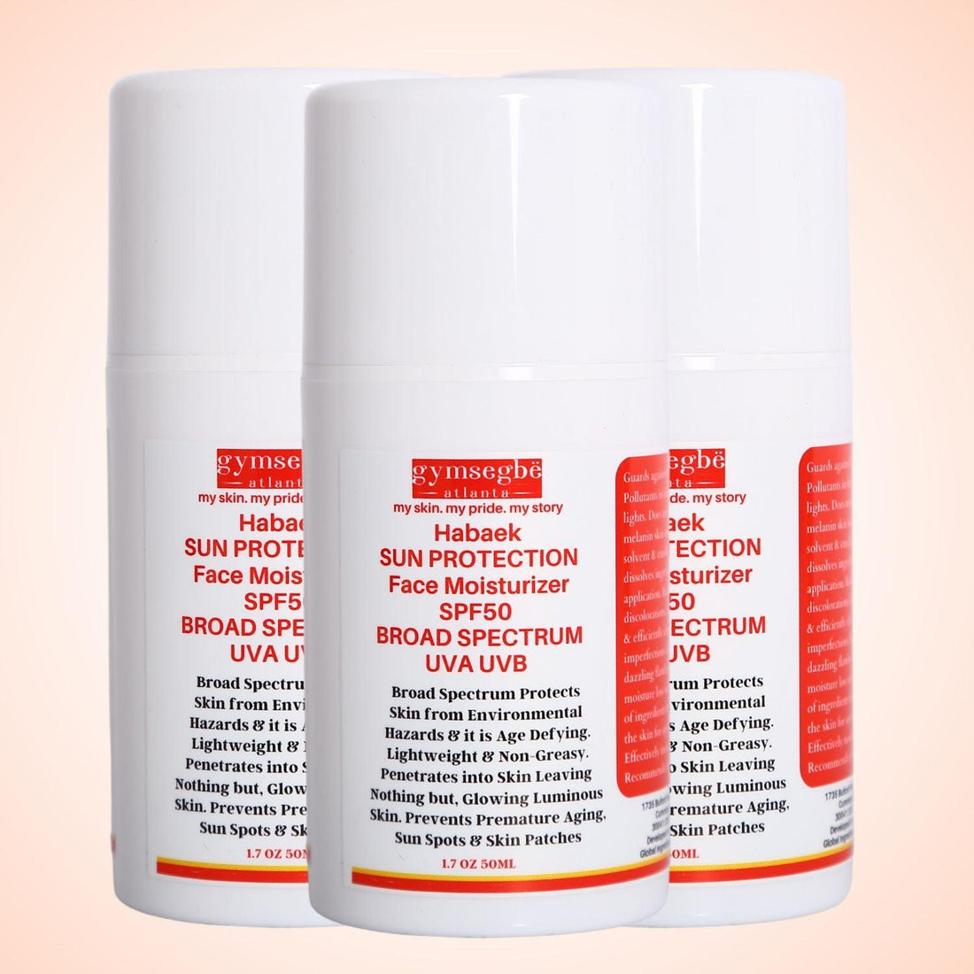 Habaek Sun Protection Face Moisturizer SPF50 with Peptides