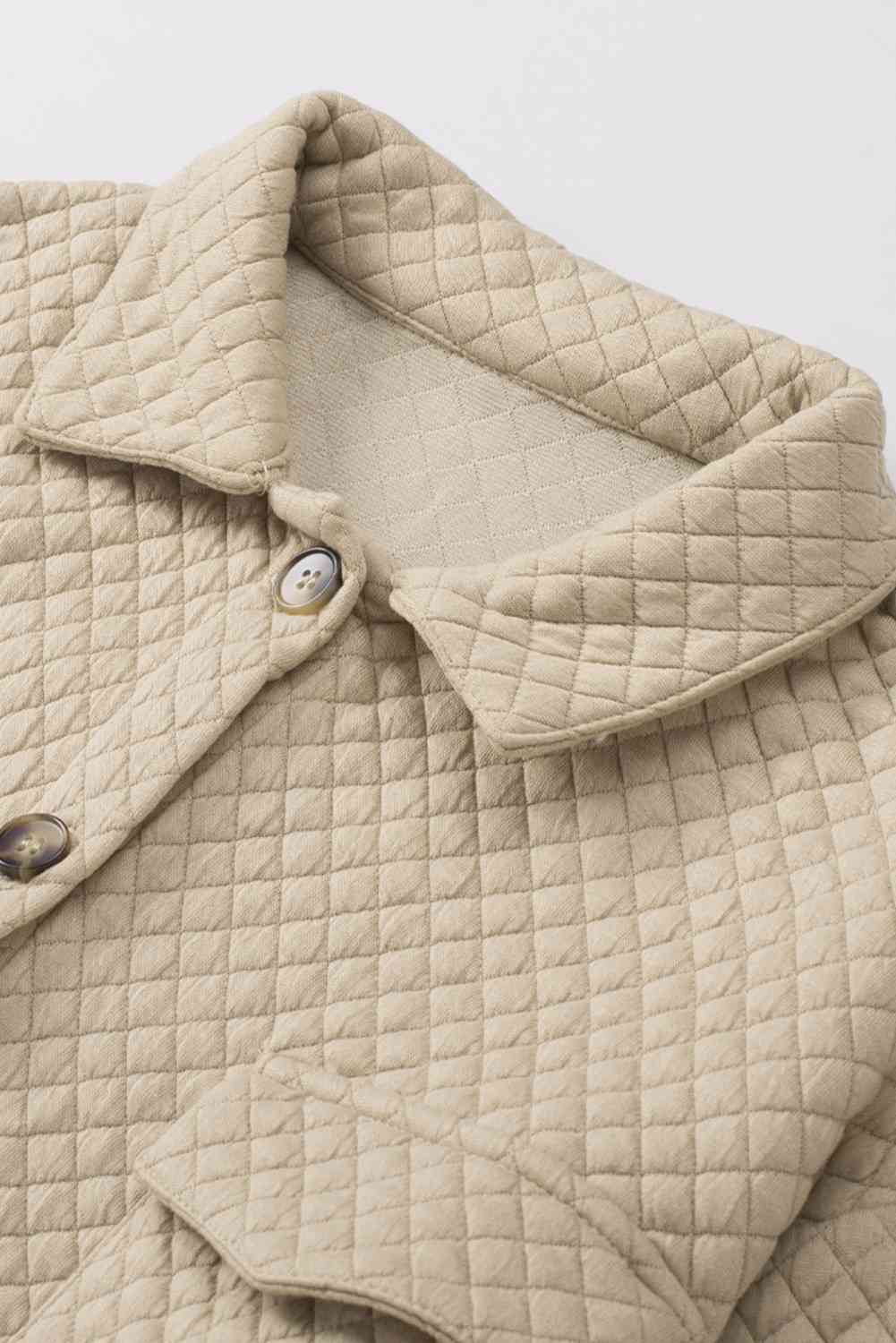 Classic Lightweight Button-Down Collared Jacket with Pockets