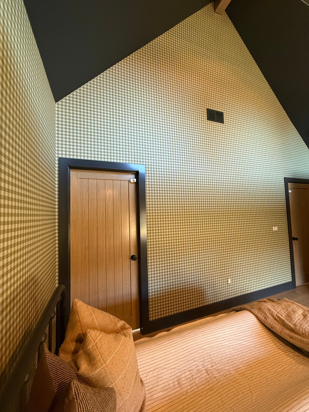 Burke Removable Wallpaper - Sage Green & Off-White Geometric