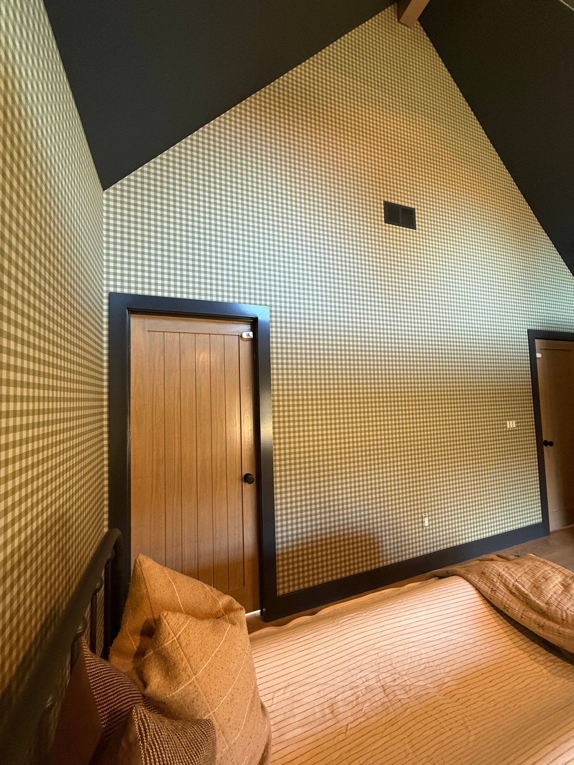Burke Removable Wallpaper - Sage Green & Off-White Geometric
