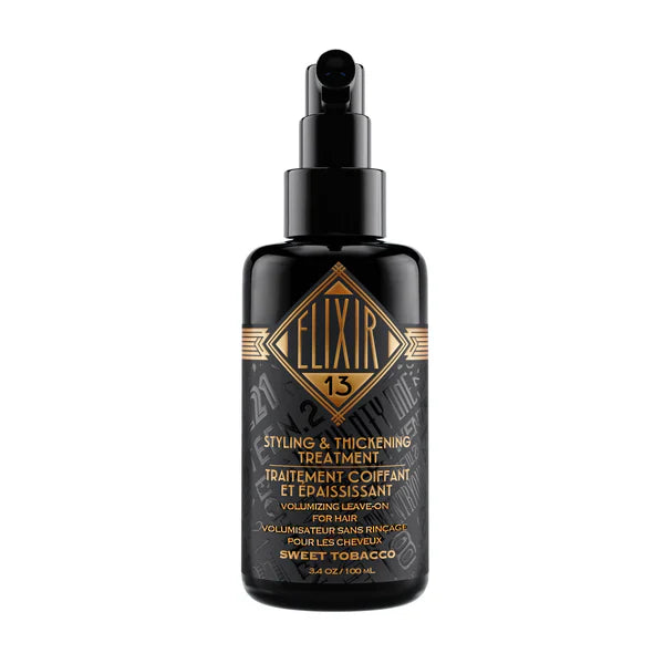 3.4 oz bottle of 18.21 Man Made Sweet Tobacco Elixir 13 hair and scalp treatment