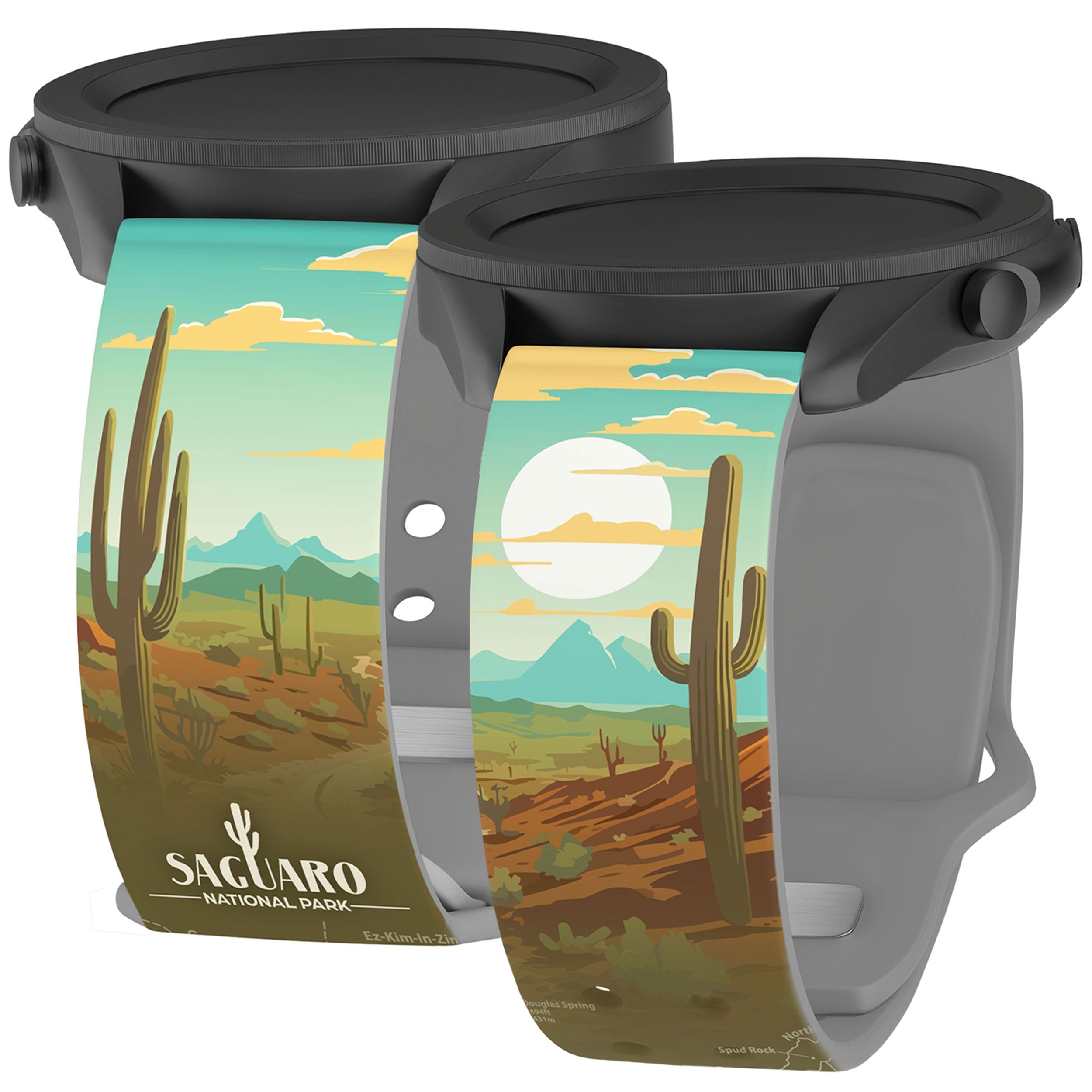 National Parks Saguaro HD  Watchband for Samsung, Garmin, Fossil, and More