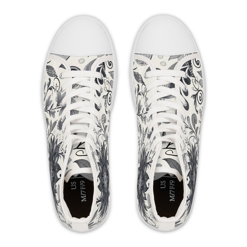 Floral High Top Sneakers: Comfortable Fashion Footwear for Women