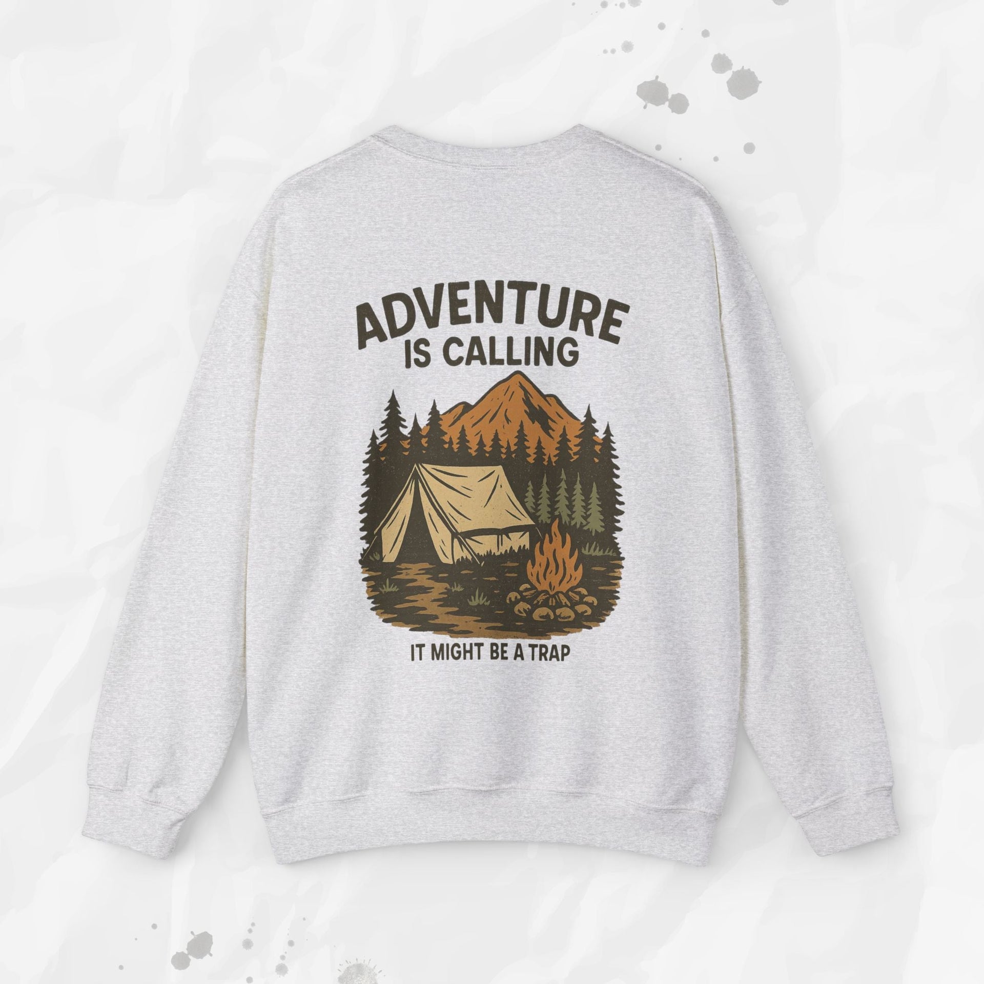 Adventure Is Calling (It Might Be a Trap) – Crewneck Sweatshirt