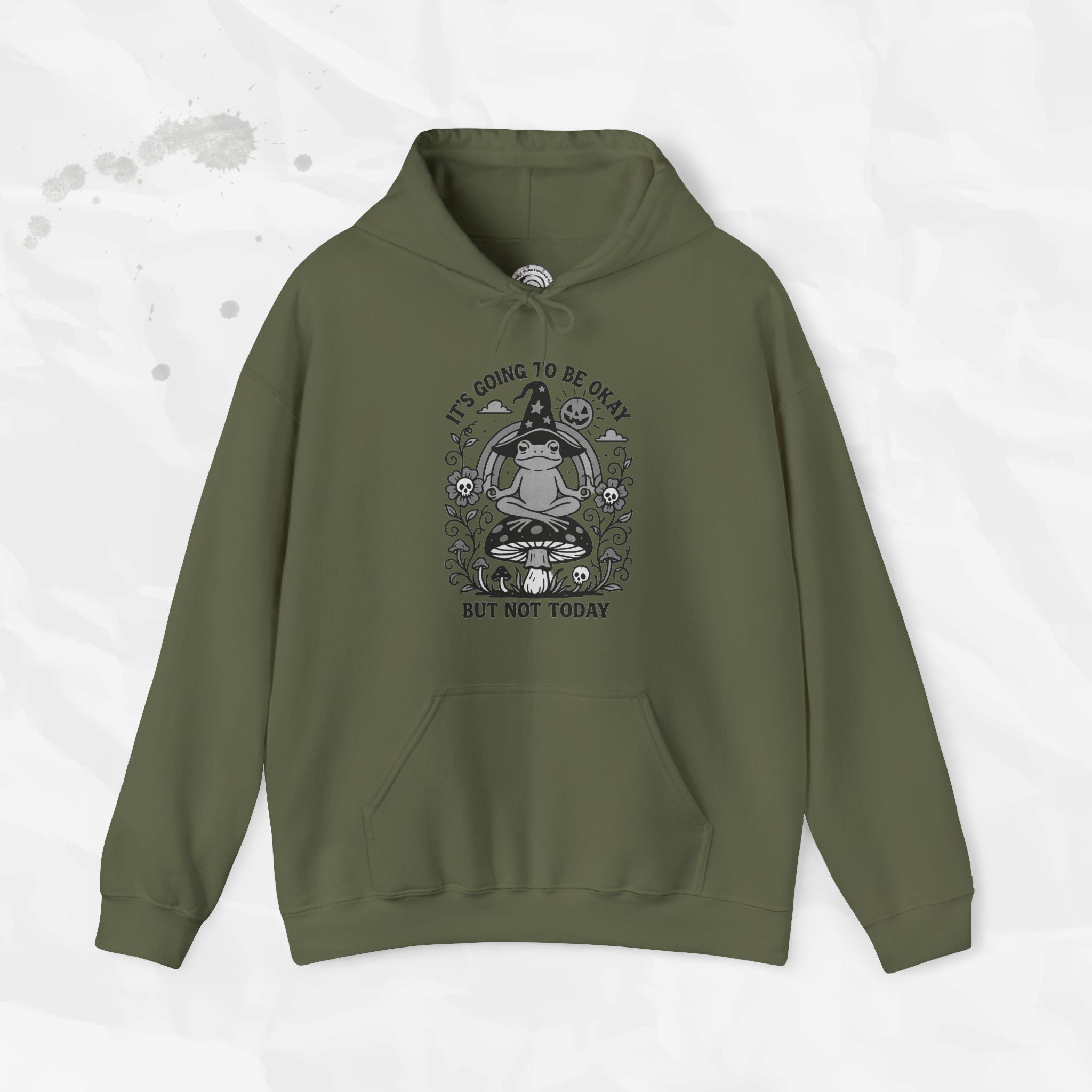Witchy Frog Meditation Hoodie - It's Going To Be Okay Not Today