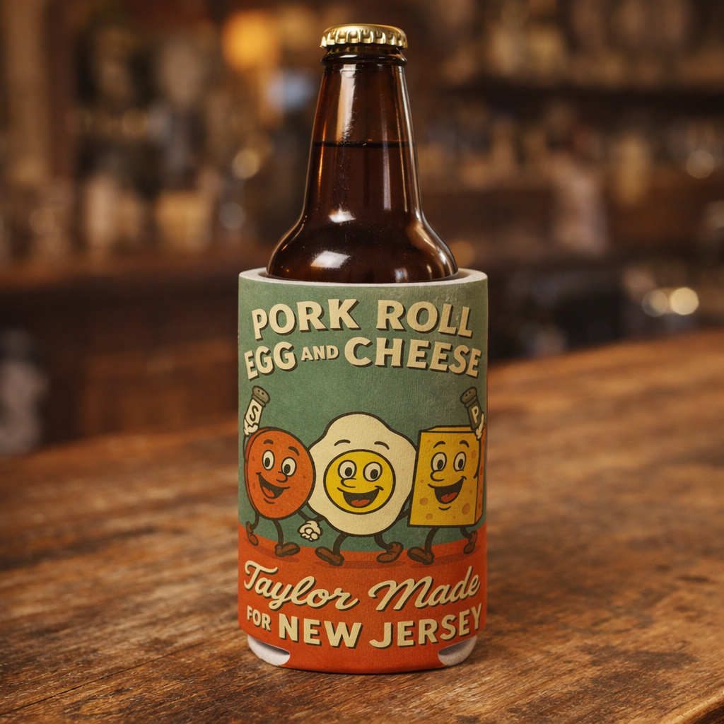 Pork Roll Egg and Cheese Taylor Made Can Cooler - Jersey Style