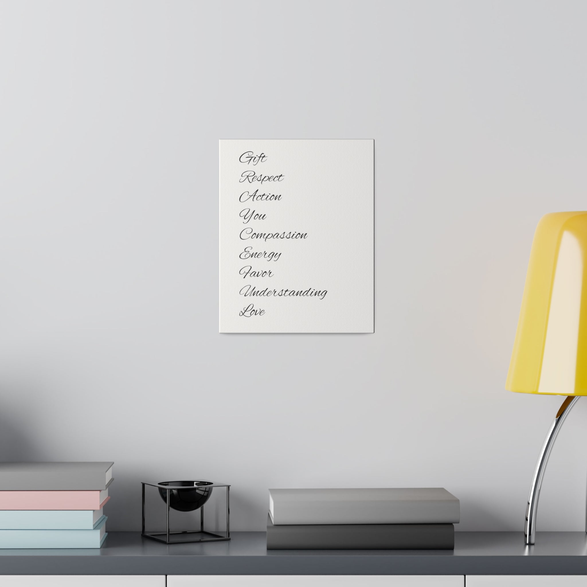 Minimalist Matte Canvas Wall Art, Stretched Black and White Decor