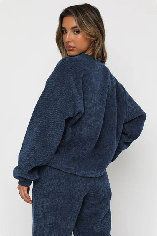 Women's Corduroy Western Two-Piece Set