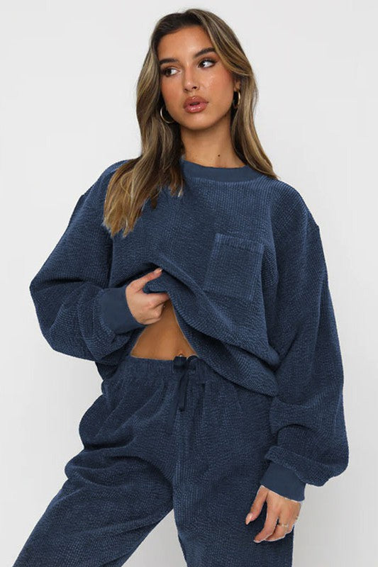 Women's Corduroy Western Two-Piece Set