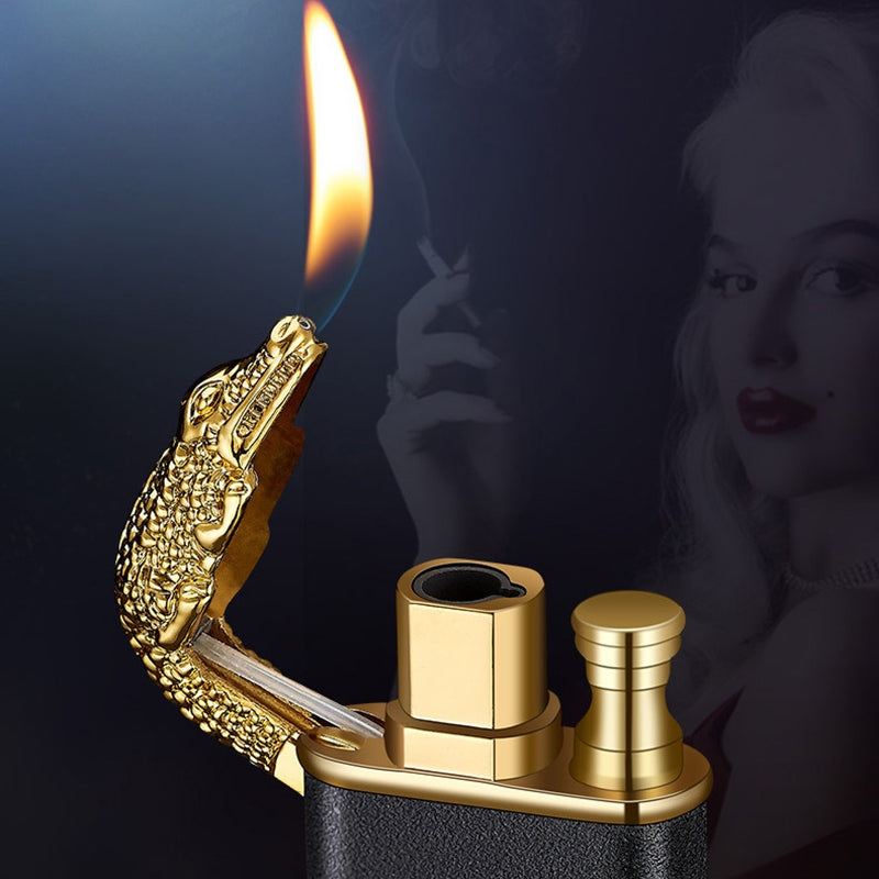 Windproof Double Flame Metal Lighter with Blue Jet Torch