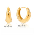 18K Gold Hoop Earrings with Engraved Inner Wall Detail