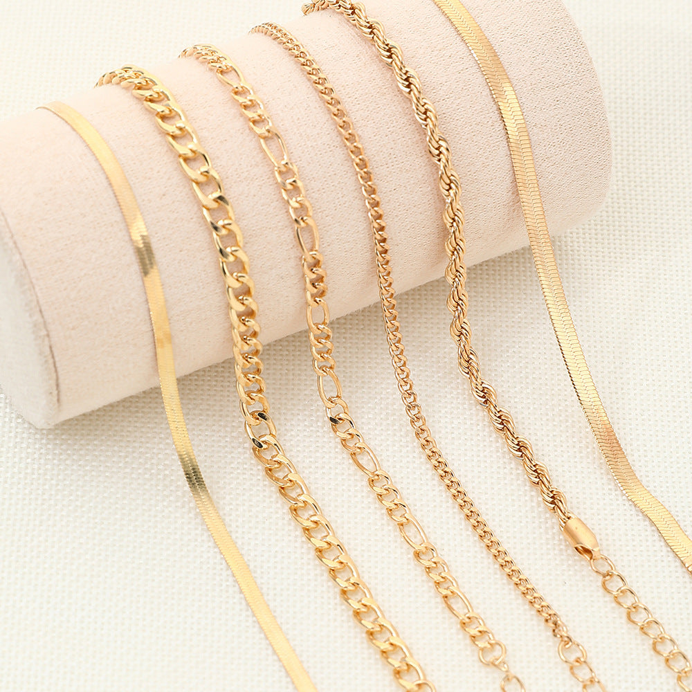 Bracelet Fashion 6-piece Chain Set Metal Chain