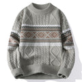 Men's Classic Geometric Mock Neck Sweater