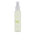 Kai Body Glow Hydrating Body Mist in a translucent frosted bottle with sage green branding.