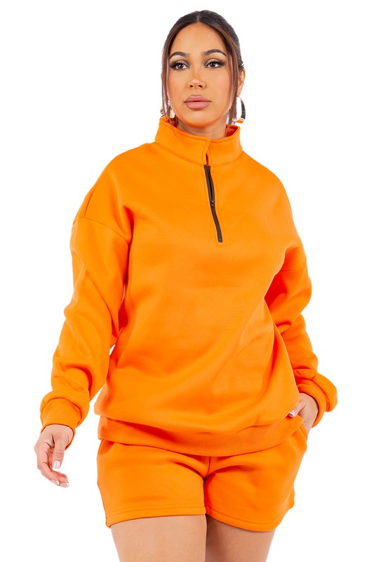 Women's Matching Sweatshirt and Short Set
