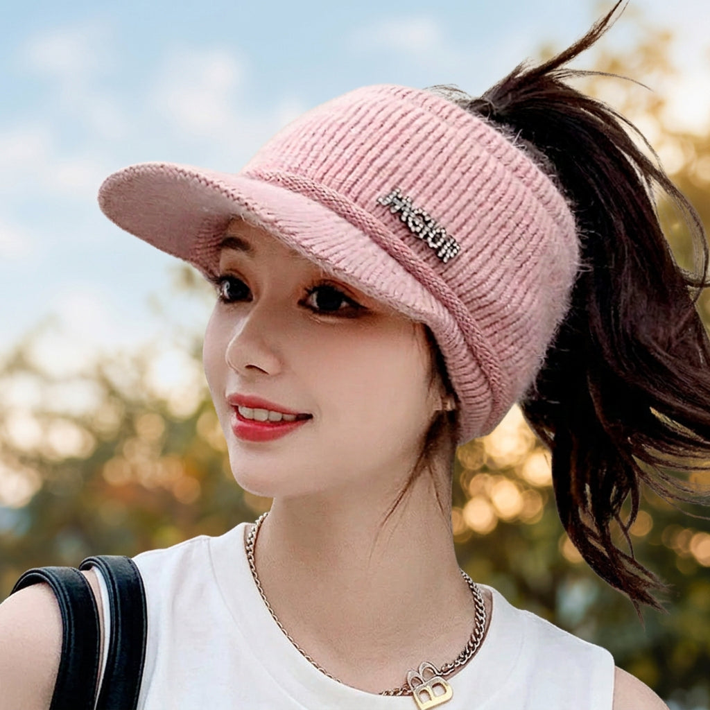 Rabbit Hair Blend Wide Brim Dome Hat
