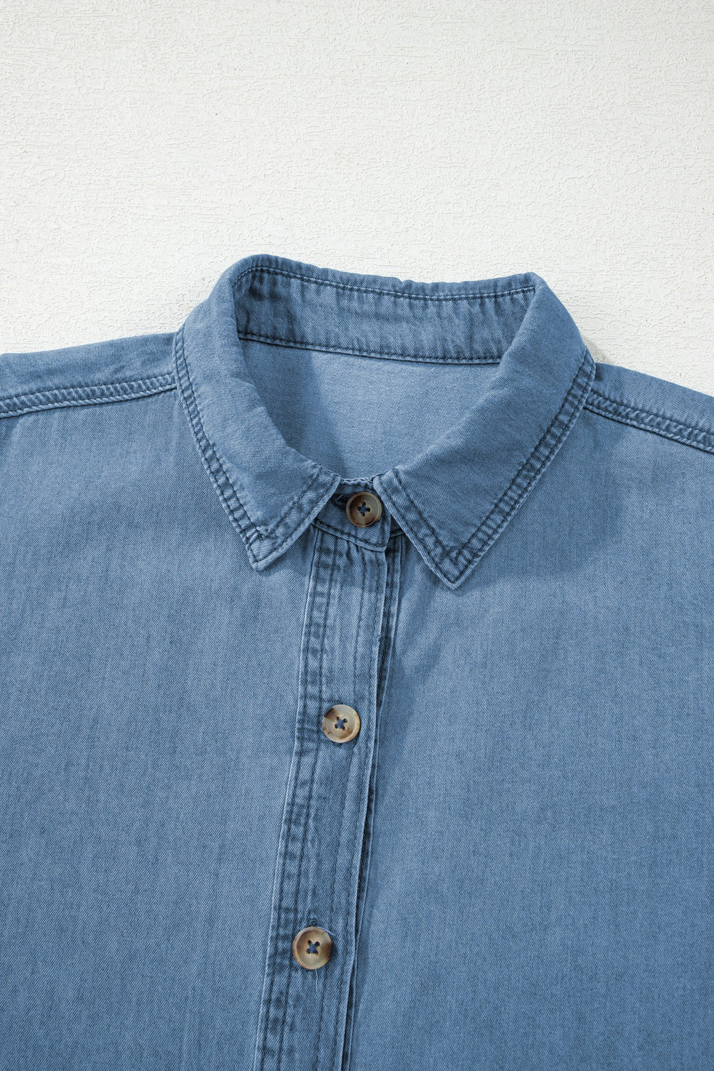Slim Fit Button Down Denim Shirt