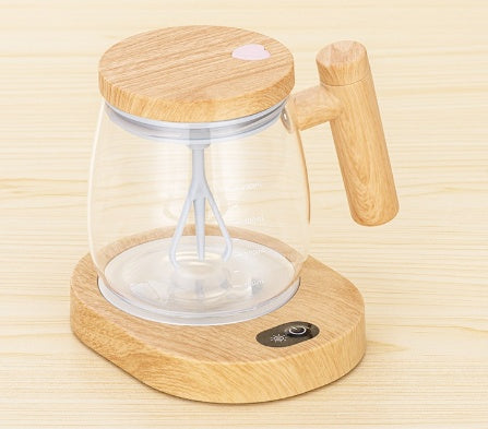 400ML Electric Self-Stirring Glass Coffee Mug for Fast Mixing