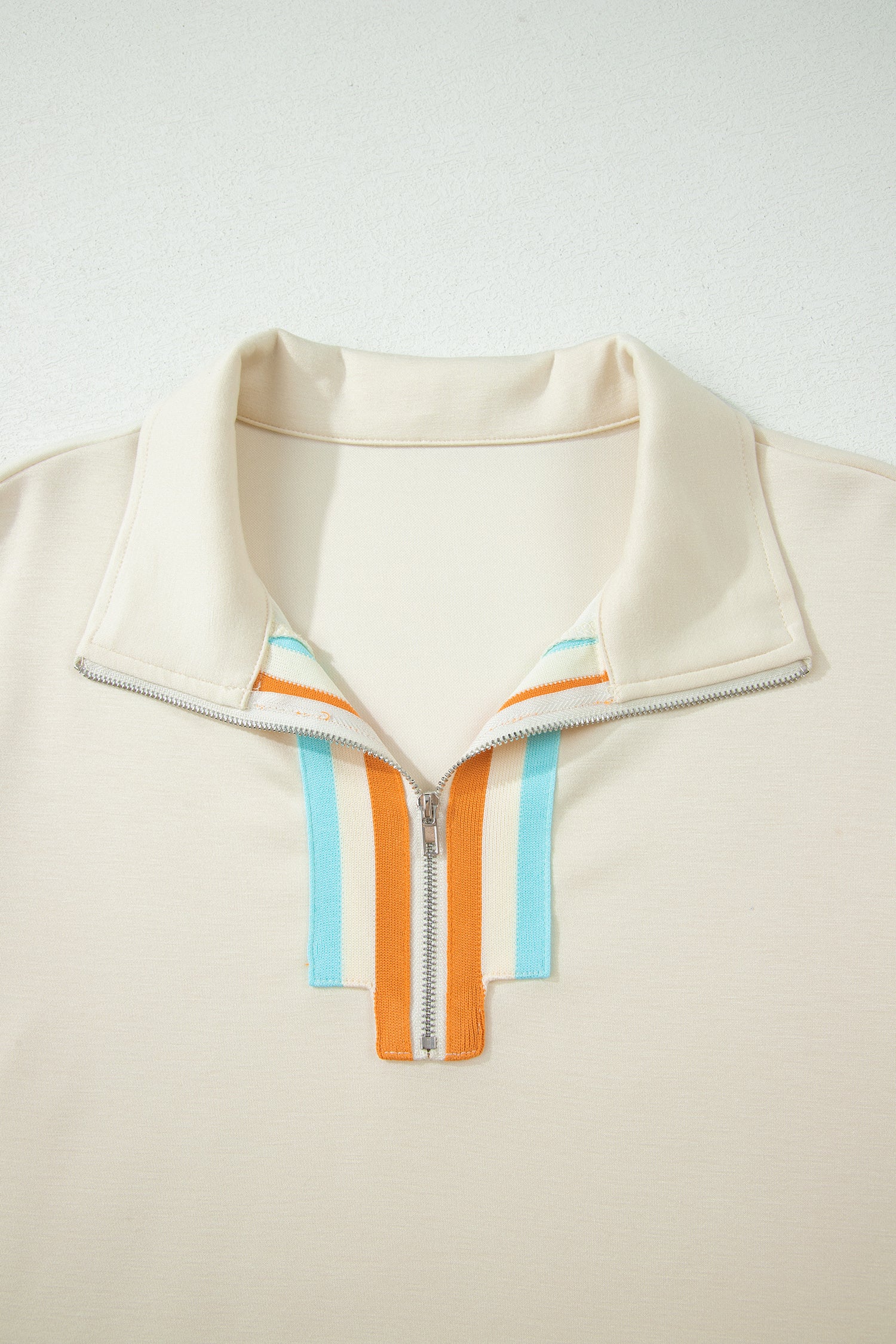 Ocean Half Zip Polo Tee and Shorts Set - Sporty Knit Summer Co-ord