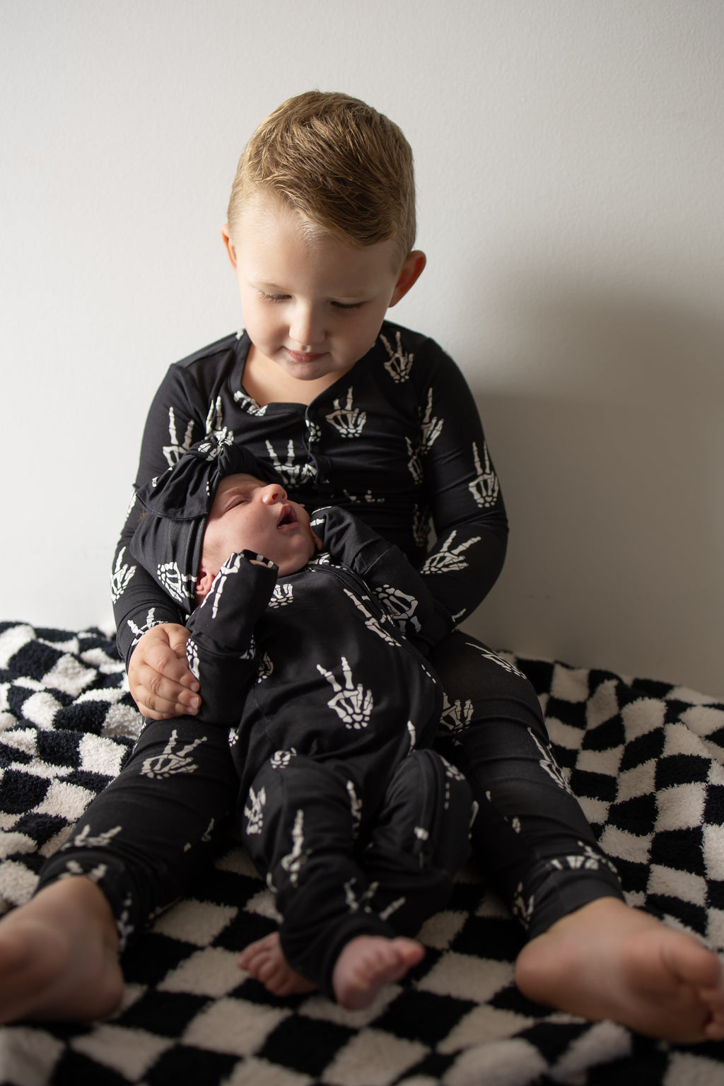 Bamboo Zip Pajamas | Midnight Skelly