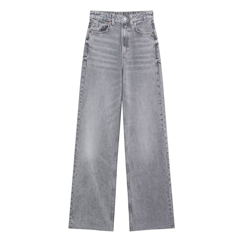 Women's Harajuku Loose Wide-Leg High-Rise Denim Jeans - Image 5