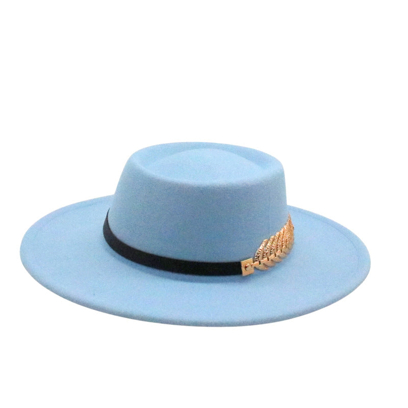 Foldable Short Brim Fedora Hat for Autumn and Winter