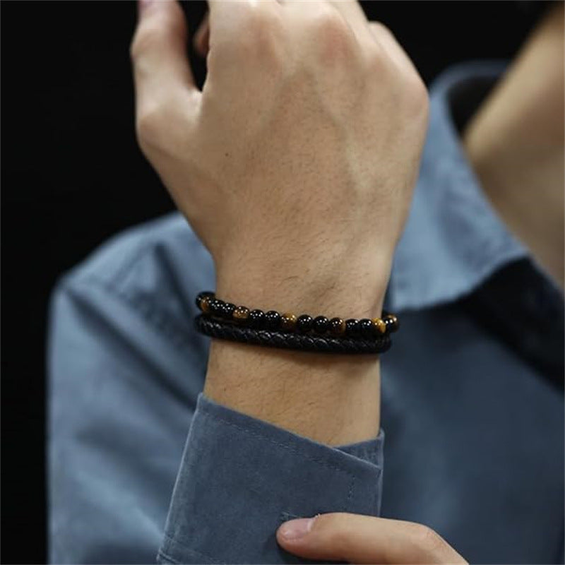 Stainless Steel Multi-layer Bracelet With A Card
