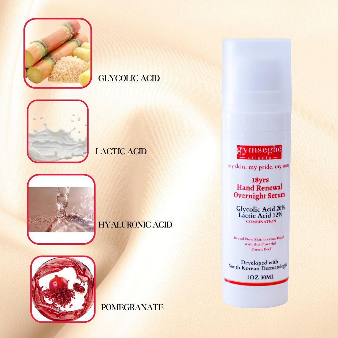Hand Rejuvenating Anti-Aging Kit, Brightening Serum & Gloves
