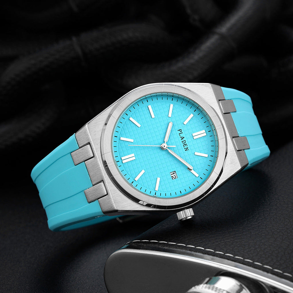 Simple Business Silicone-Strap Quartz Watch