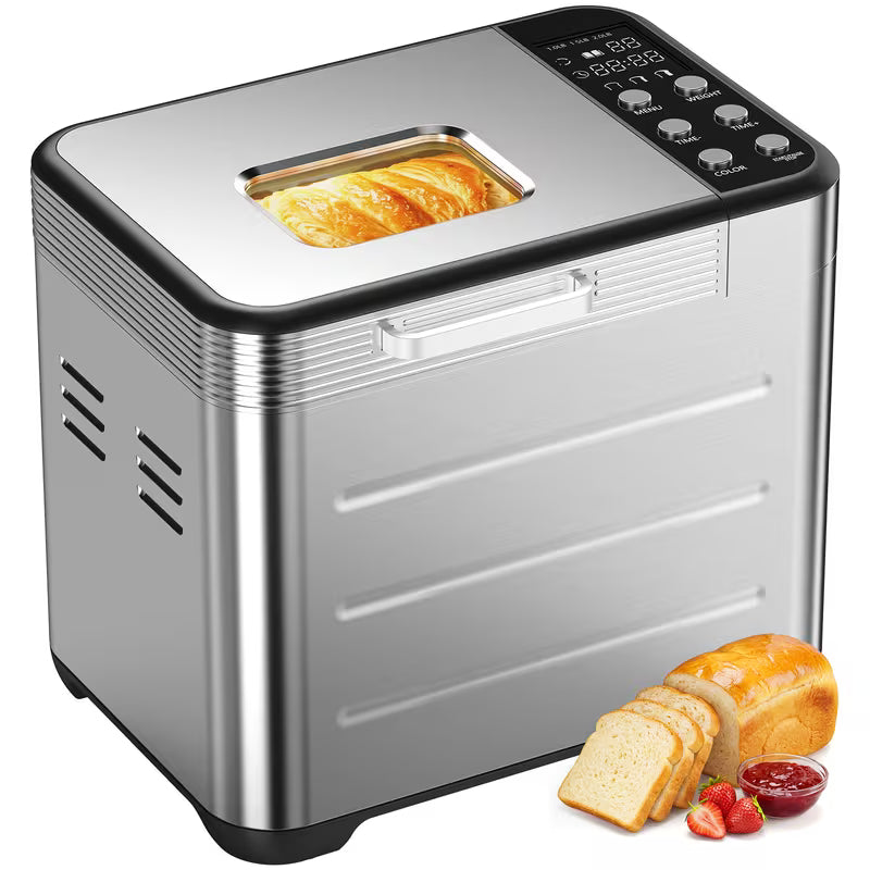 Stainless Steel Automatic Bread Maker with Timer