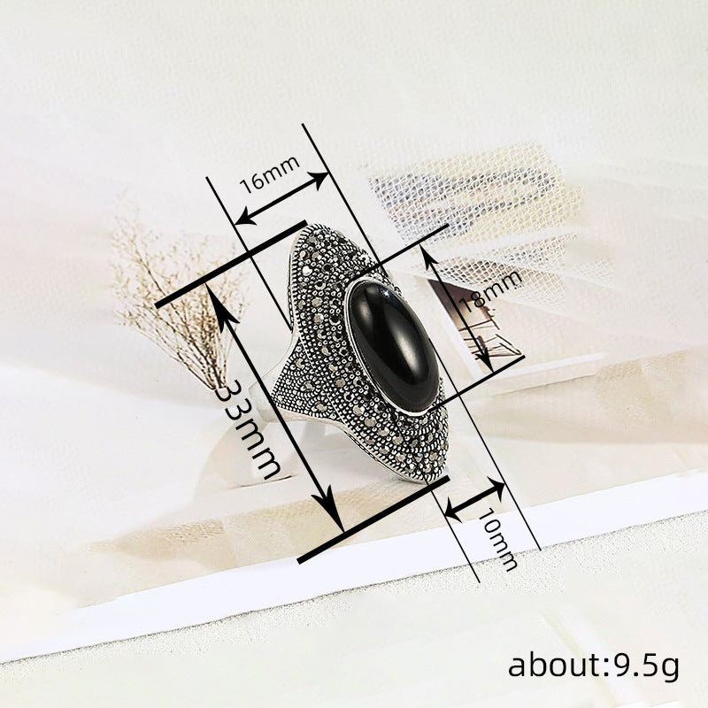 European And American Retro Bohemian Baroque Ring Women's Literary And Classical Niche Design Ring Jewelry