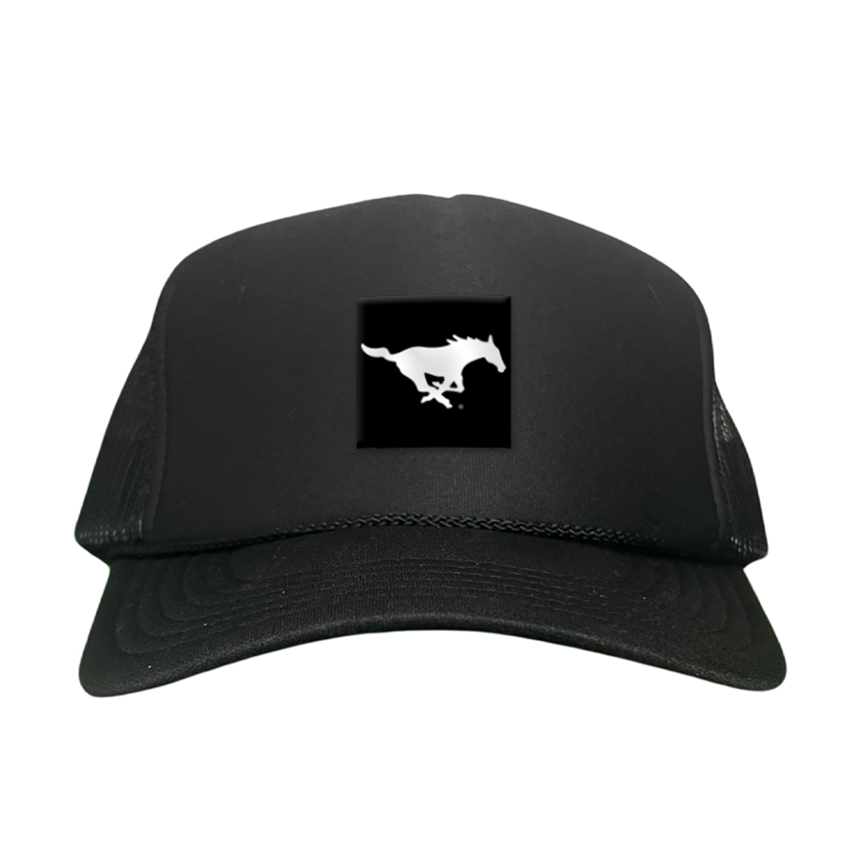 Black Label Pony Logo Hat - Mesh Trucker, Snapback, & Dad Hat