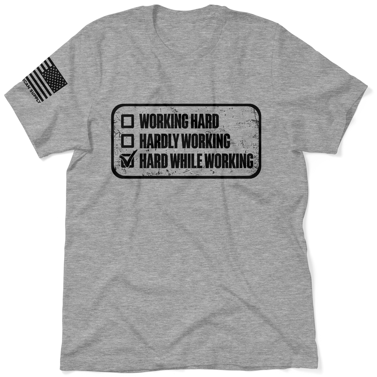 Working Hard Safety Graphic T-Shirt in Neon Green or Orange - Image 3