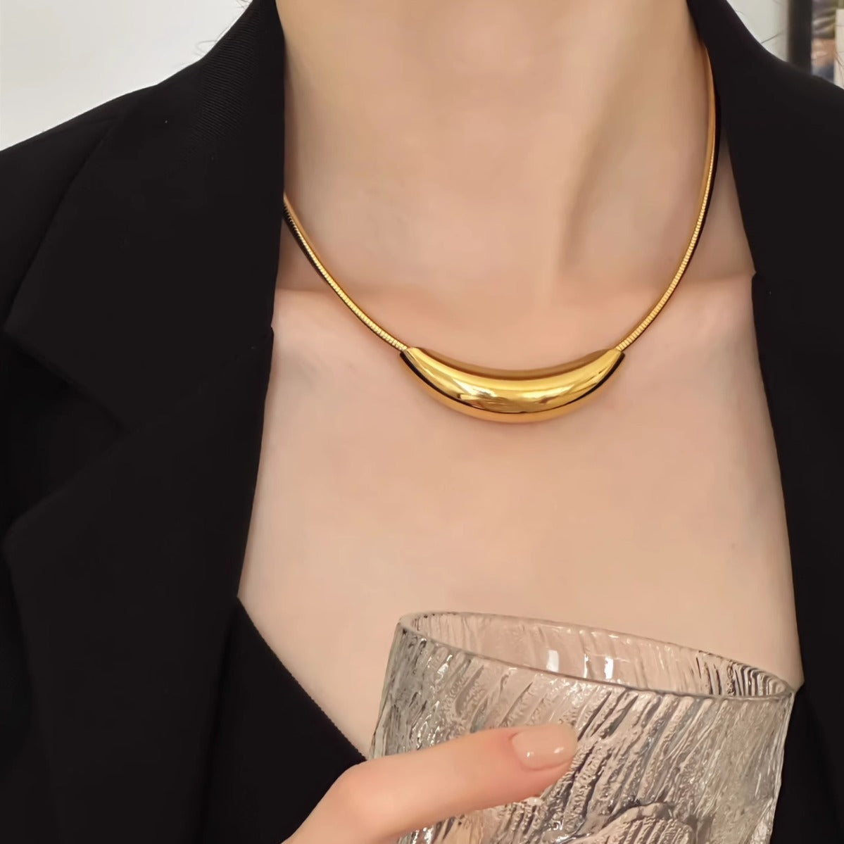 All-titanium Steel Necklace With A Premium Feel