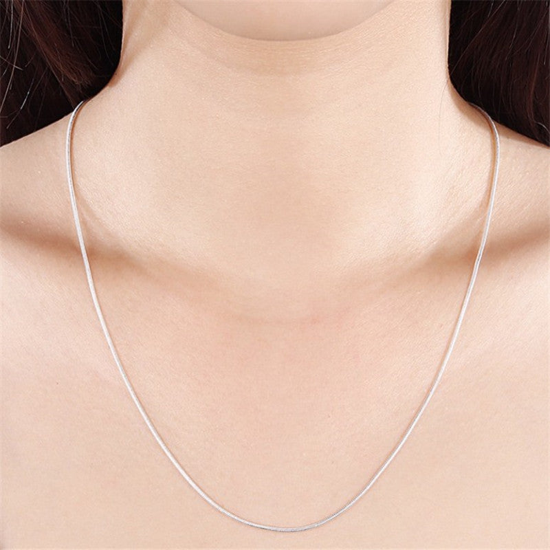 European And American Alloy Necklace Silver Plated