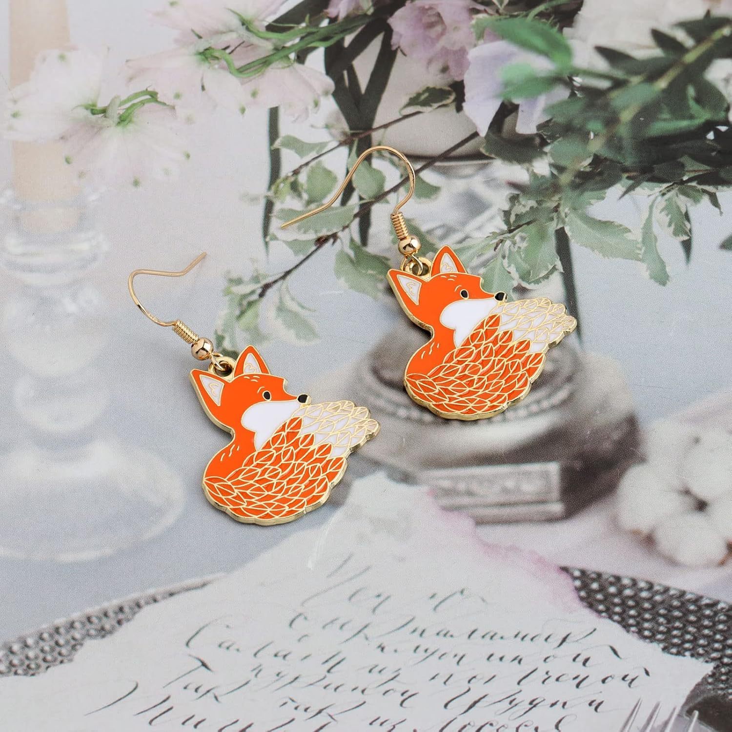 Fashionable  Personalized Forest-Style Cartoon Fox Earrings
