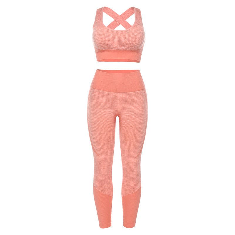 Women's Seamless Backless Yoga Fitness Set