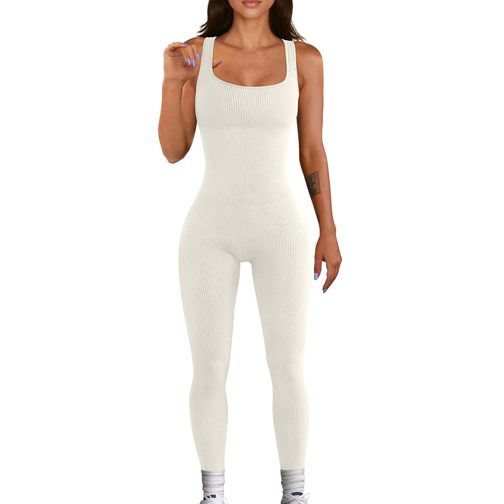 Women’s Ribbed Sleeveless Jumpsuit 4 Pack Comfortable Bodysuit