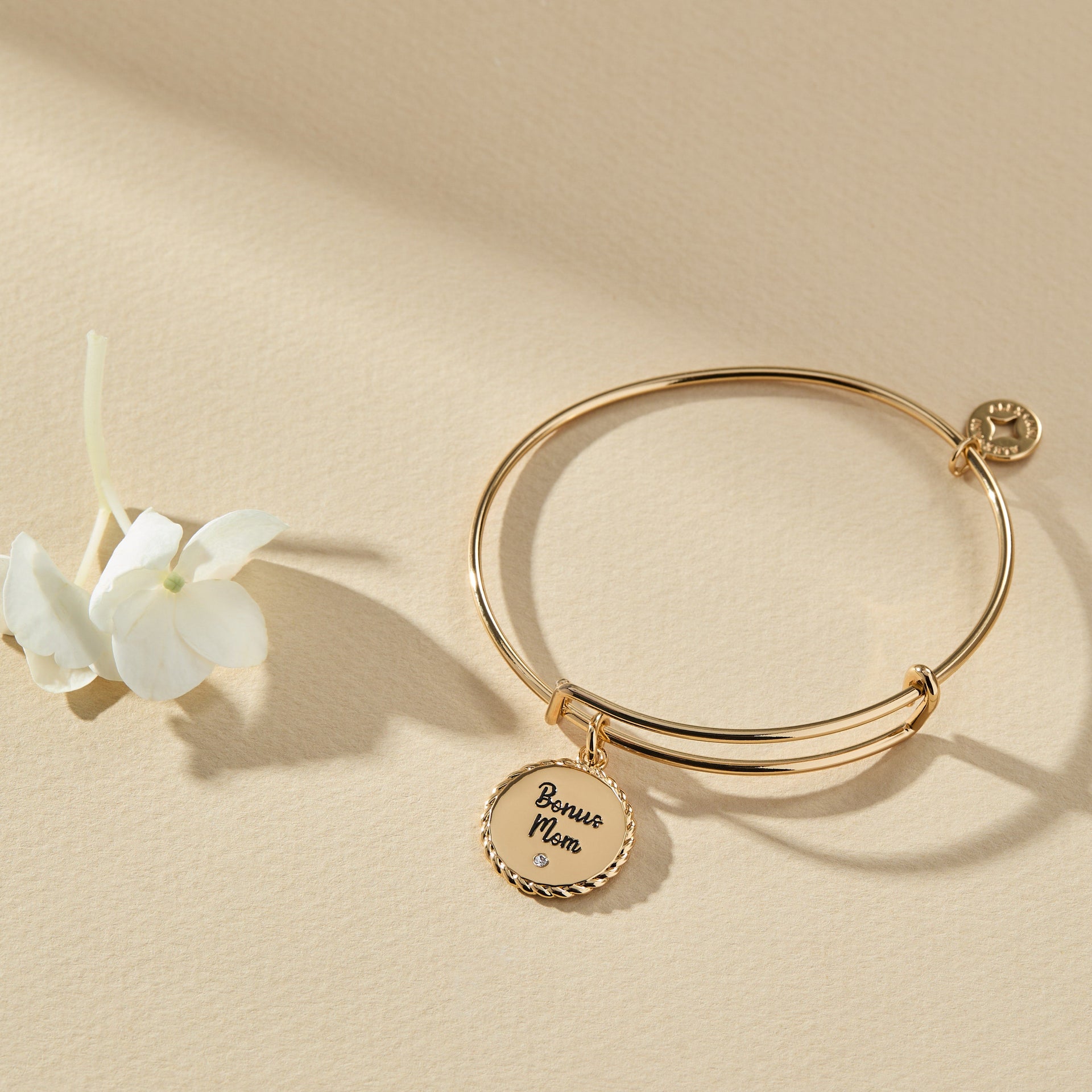 Bonus Mom Family Isn't Only Blessed By Name Gold Charm Bangle