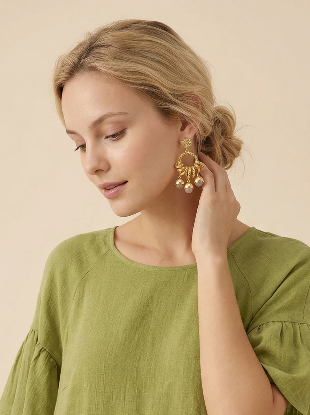 Vintage Fruit Charm Statement Earrings