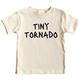 Tiny Tornado Minimalist Graphic Kids Tee in Black or Cream