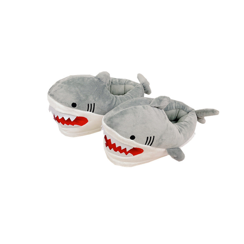 Women's Plush Shark Slippers - Cute Cartoon Winter Indoor Shoes