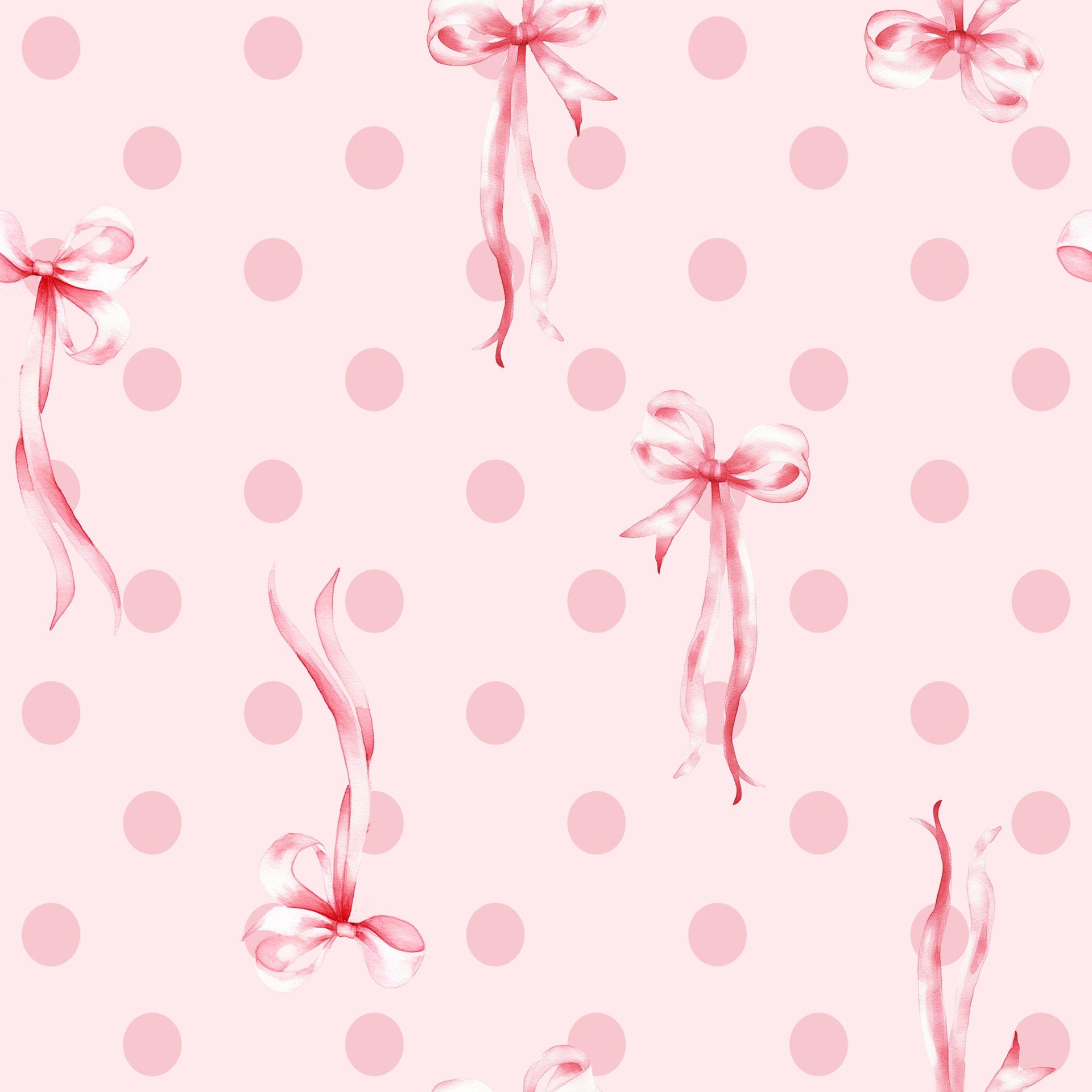 Pink Polka Dot and Bow Print Ruffle Hem Shorts Pajama Set