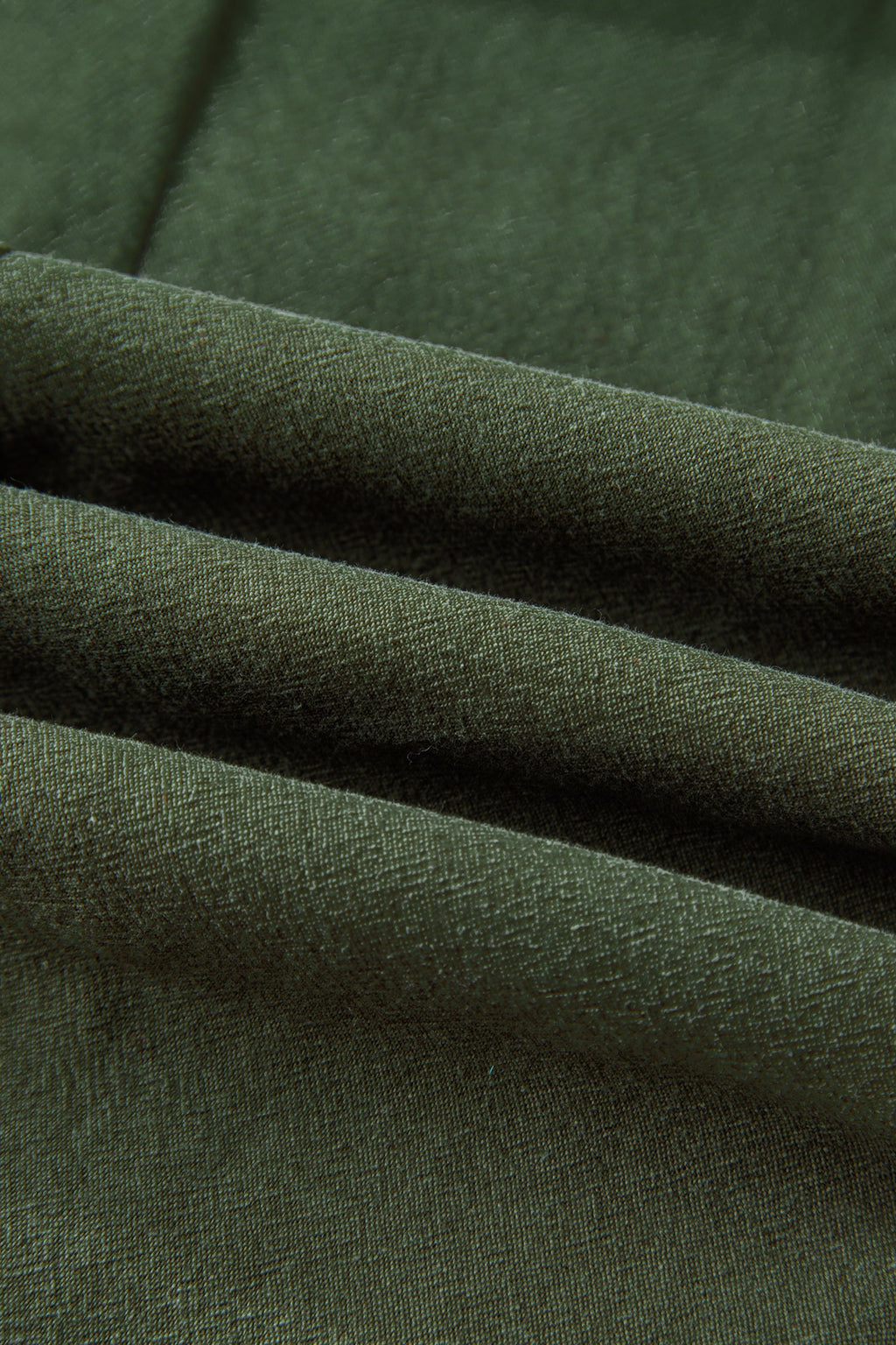 Jungle Green Drawstring Barrel Leg Casual Pants