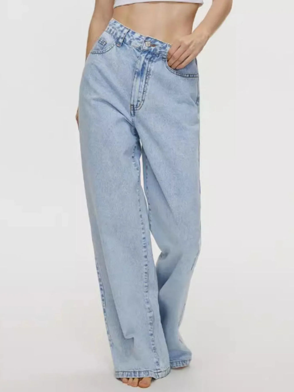 High-Waisted Wide Leg Jeans