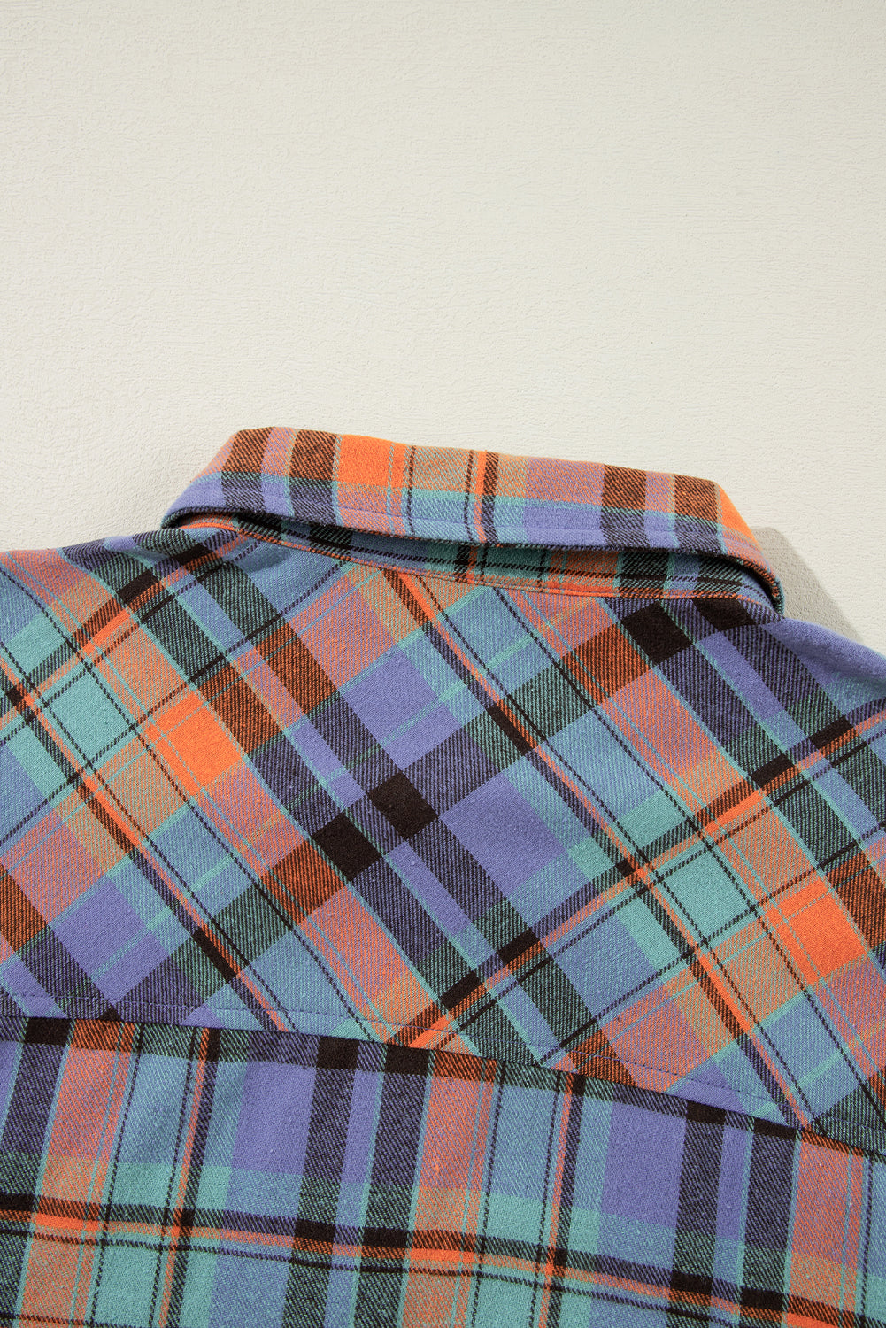 Women's Red Plaid Print Drop Sleeve Loose Shirt Casual Top