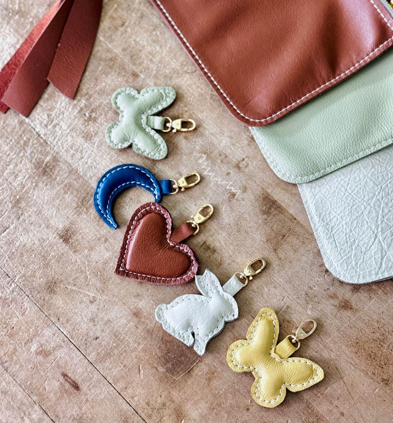 Leather Bunny Charm