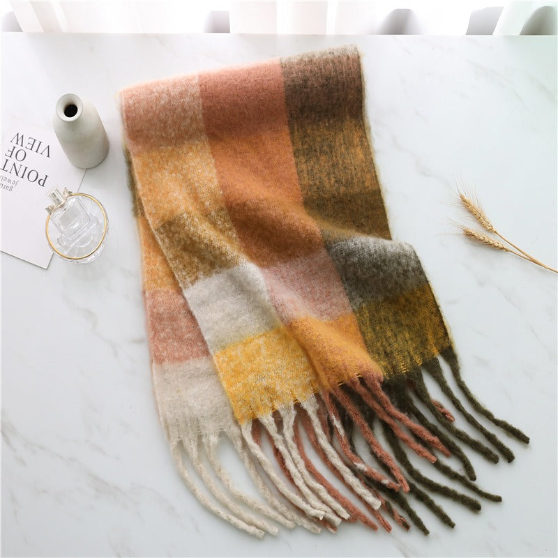 Thickened Imitation Cashmere Plaid Scarf - Warm & Stylish - Image 2
