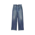 Retro Mid Rise Wide Leg Loose Denim Jeans - Faded Blue Wash - Image 5
