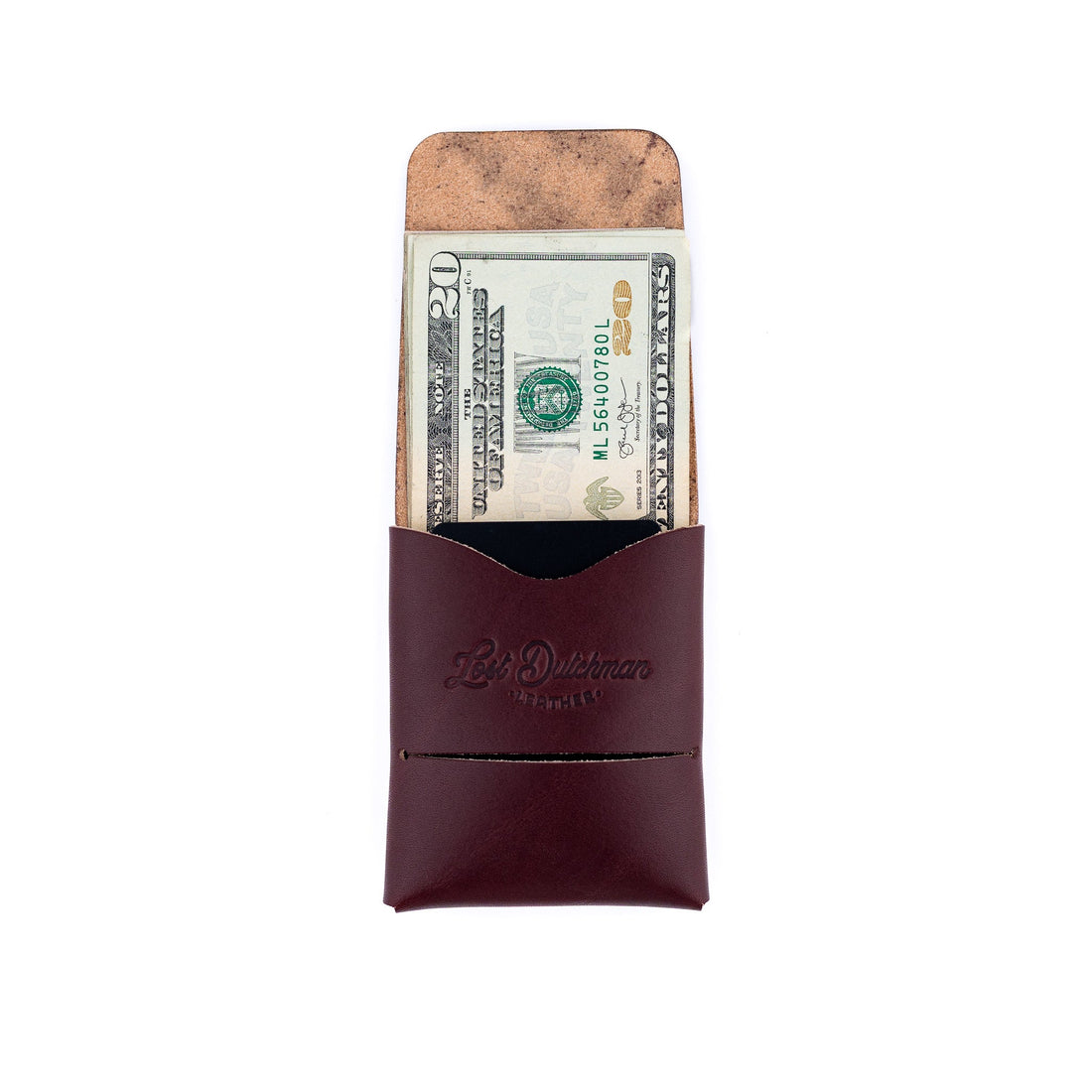The Franklin Minimalist Full-Grain Leather Wallet in Burgundy